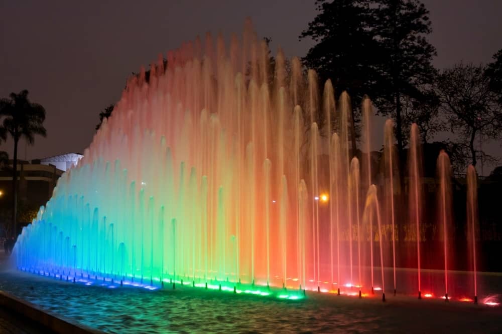 reserve park lima peru water show at parque de la reserva in lima peru.
