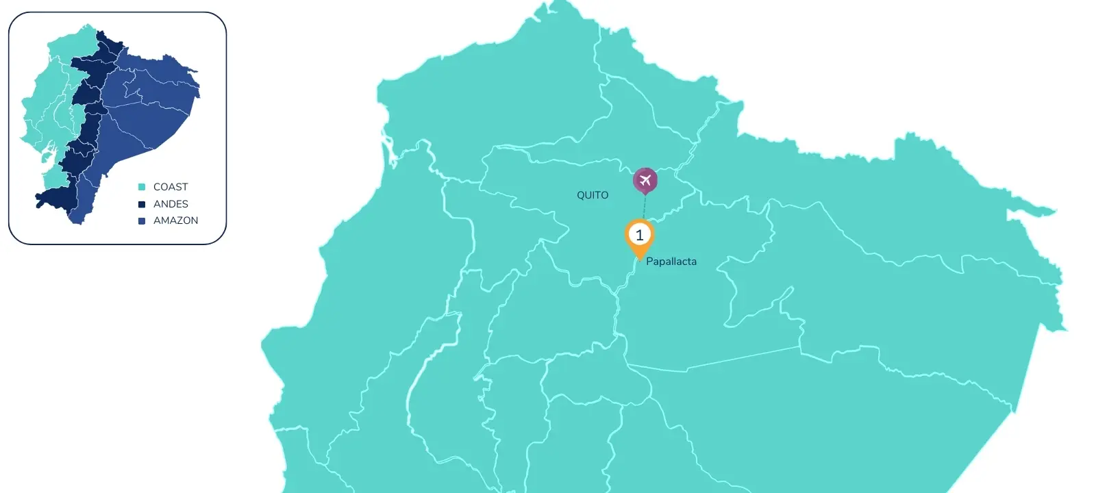 Papallacta Day Tour Map